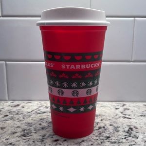 Starbucks 2020 limited edition holiday festive reusable Christmas cup 16 oz